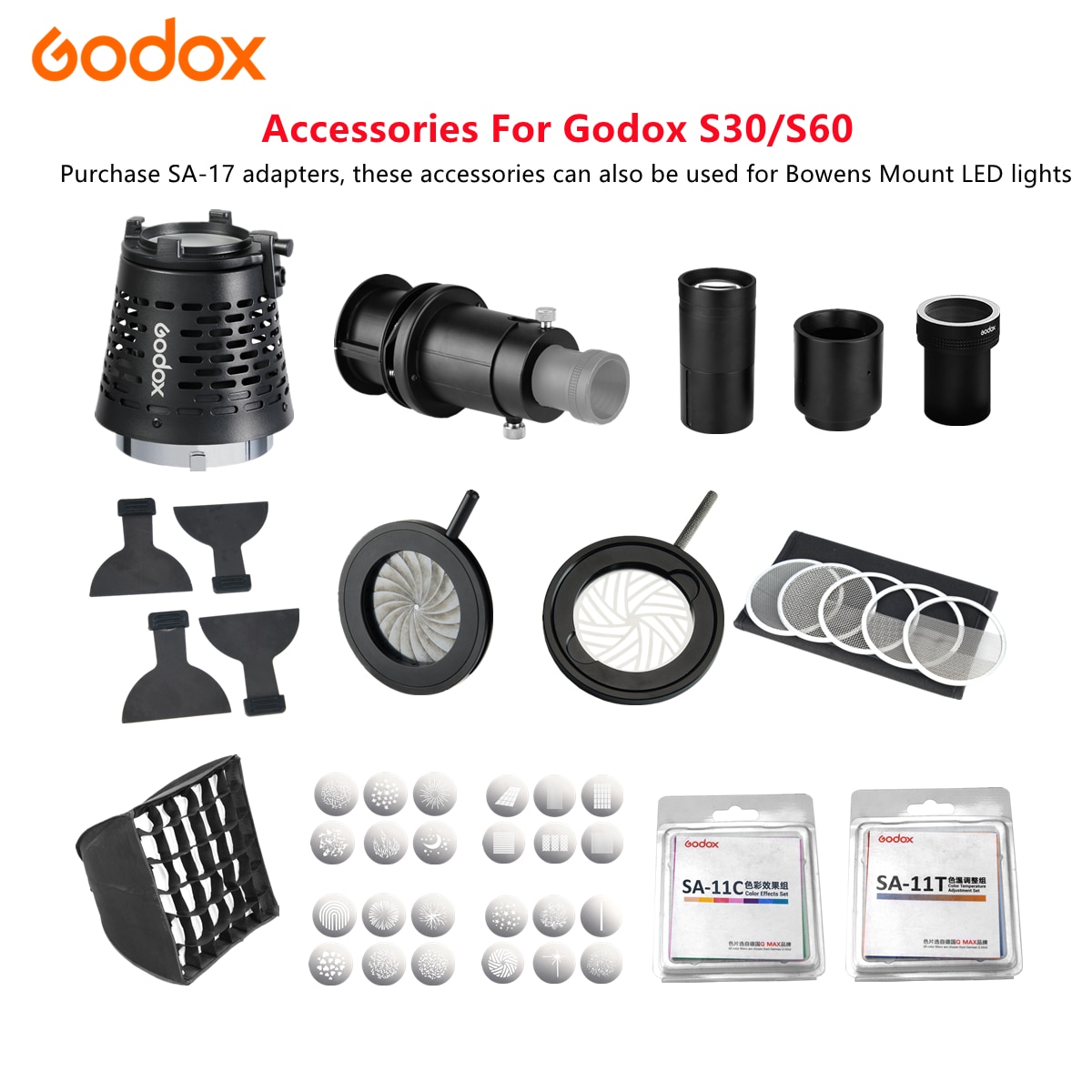 Godox S30/S60  LED Ʈ ׼   G..
